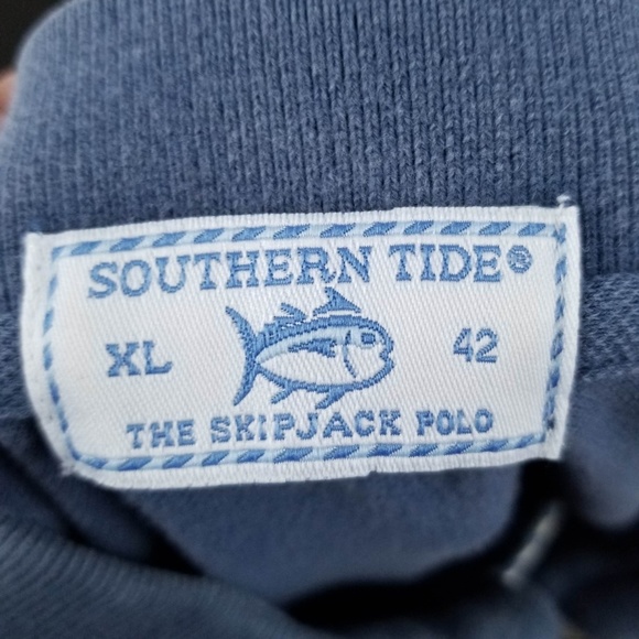 SOUTHER TIDE Blue Cotton Skipjack Polo Sz XL - Picture 8 of 8